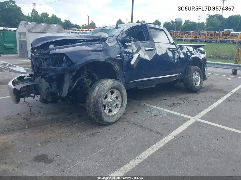 2013 Ram 2500 Laramie VIN: 3C6UR5FL7DG574867 Lot: 45622129