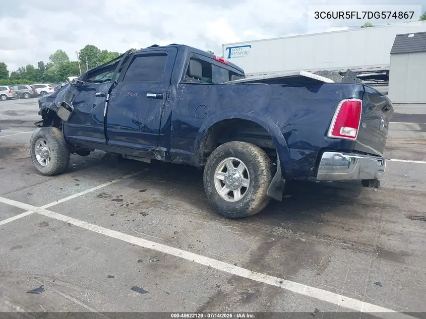 2013 Ram 2500 Laramie VIN: 3C6UR5FL7DG574867 Lot: 45622129