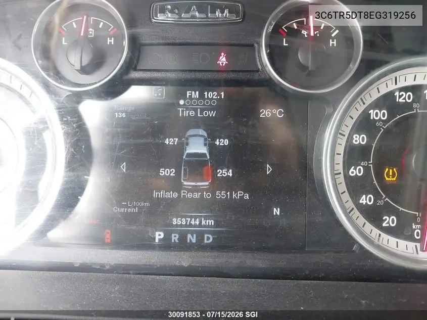 2014 Ram 2500 Slt VIN: 3C6TR5DT8EG319256 Lot: 30091853