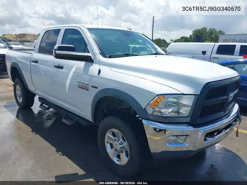 2016 Ram 2500 Tradesman Power Wagon VIN: 3C6TR5CJ9GG340670 Lot: 45403168