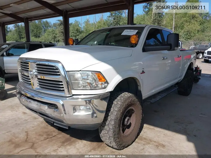 2016 Ram 2500 Slt VIN: 3C6UR5DL0GG109211 Lot: 45620063