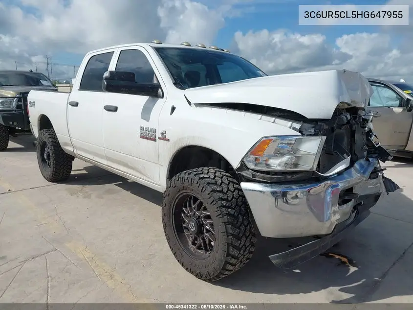 2017 Ram 2500 Tradesman 4X4 6'4 Box VIN: 3C6UR5CL5HG647955 Lot: 45341322