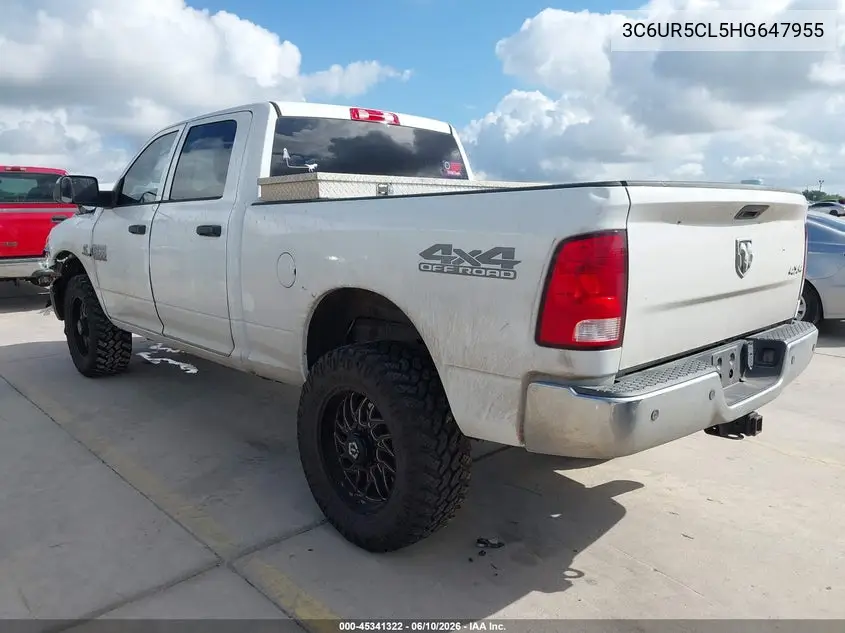 2017 Ram 2500 Tradesman 4X4 6'4 Box VIN: 3C6UR5CL5HG647955 Lot: 45341322