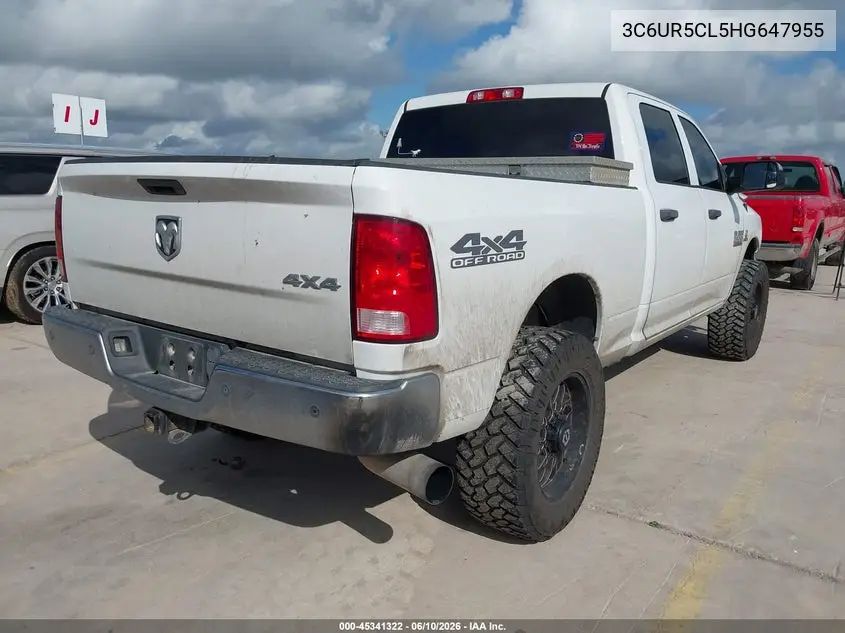 2017 Ram 2500 Tradesman 4X4 6'4 Box VIN: 3C6UR5CL5HG647955 Lot: 45341322