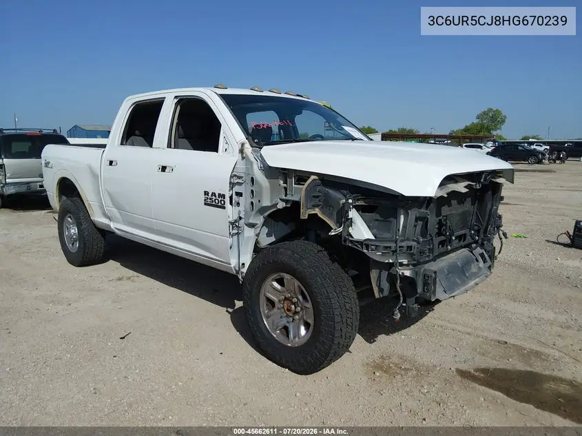 2017 Ram 2500 Tradesman 4X4 6'4 Box VIN: 3C6UR5CJ8HG670239 Lot: 45662611