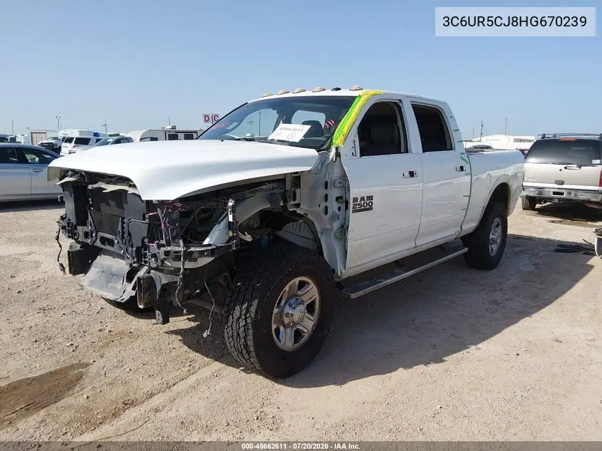 2017 Ram 2500 Tradesman 4X4 6'4 Box VIN: 3C6UR5CJ8HG670239 Lot: 45662611