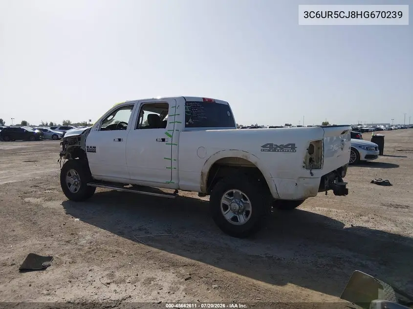 2017 Ram 2500 Tradesman 4X4 6'4 Box VIN: 3C6UR5CJ8HG670239 Lot: 45662611