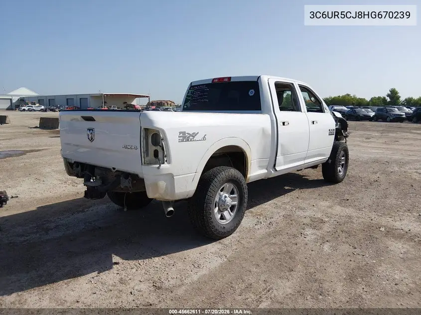 2017 Ram 2500 Tradesman 4X4 6'4 Box VIN: 3C6UR5CJ8HG670239 Lot: 45662611