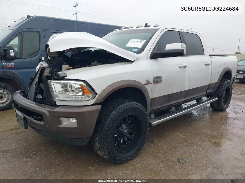 3C6UR5GL0JG224684 2018 Ram 2500 Longhorn 4X4 6'4 Box