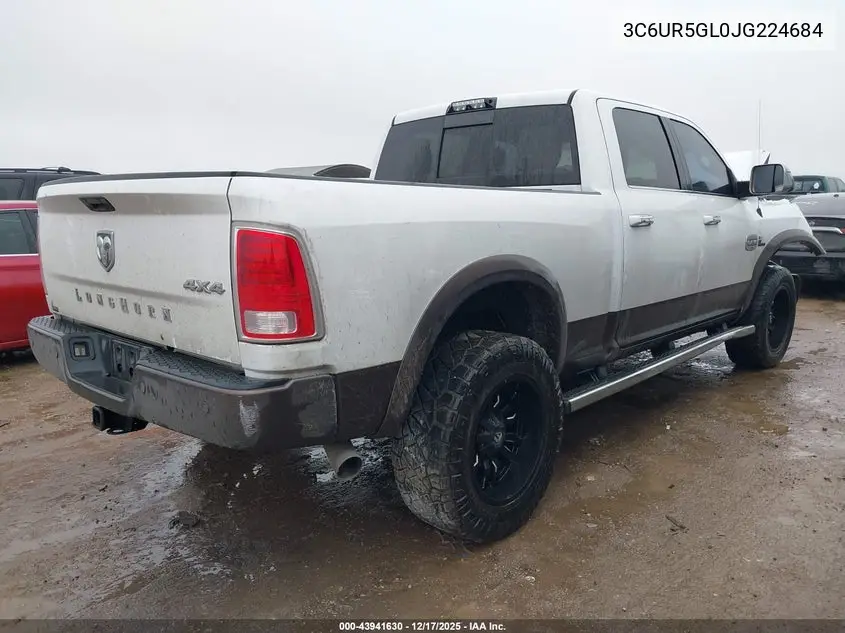3C6UR5GL0JG224684 2018 Ram 2500 Longhorn 4X4 6'4 Box