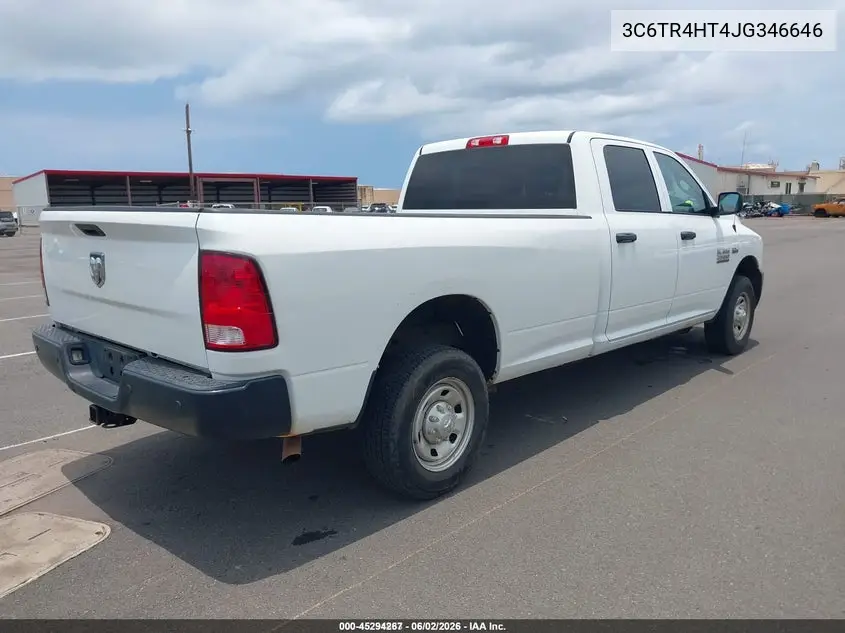 2018 Ram 2500 Tradesman 4X2 8' Box VIN: 3C6TR4HT4JG346646 Lot: 45294267