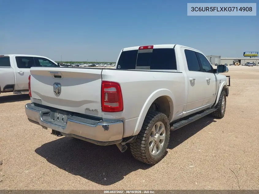 2019 Ram 2500 Laramie 4X4 6'4 Box VIN: 3C6UR5FLXKG714908 Lot: 45372557
