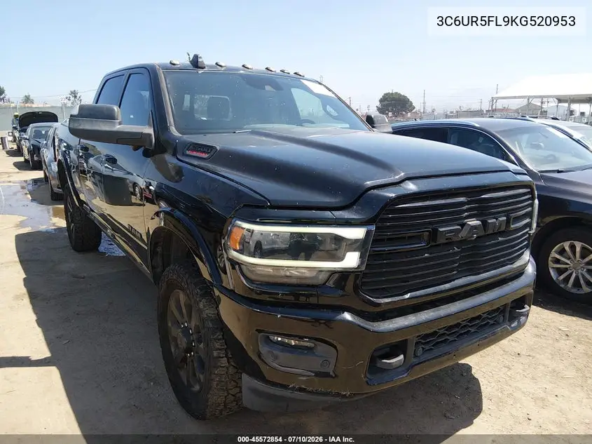2019 Ram 2500 Laramie 4X4 6'4 Box VIN: 3C6UR5FL9KG520953 Lot: 45572854