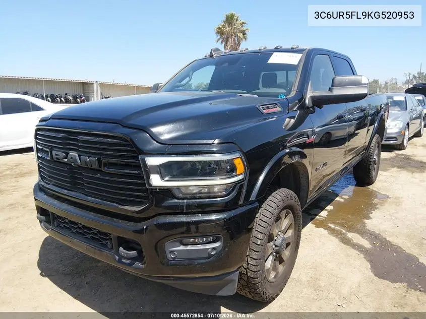 2019 Ram 2500 Laramie 4X4 6'4 Box VIN: 3C6UR5FL9KG520953 Lot: 45572854