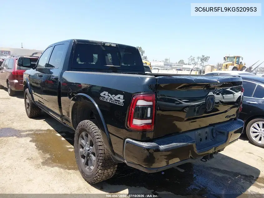 2019 Ram 2500 Laramie 4X4 6'4 Box VIN: 3C6UR5FL9KG520953 Lot: 45572854