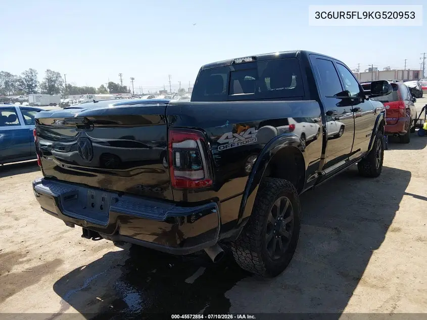 2019 Ram 2500 Laramie 4X4 6'4 Box VIN: 3C6UR5FL9KG520953 Lot: 45572854