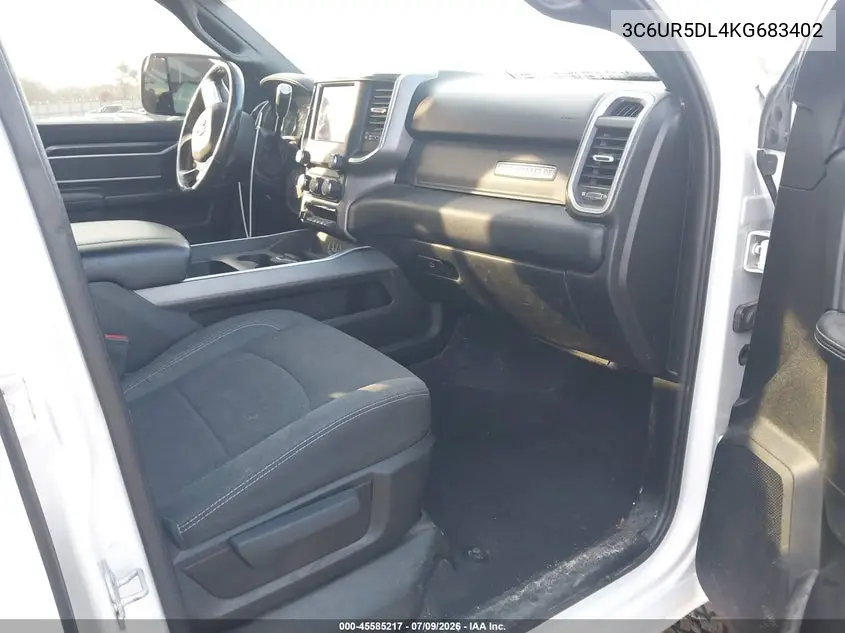 2019 Ram 2500 Big Horn 4X4 6'4 Box VIN: 3C6UR5DL4KG683402 Lot: 45585217