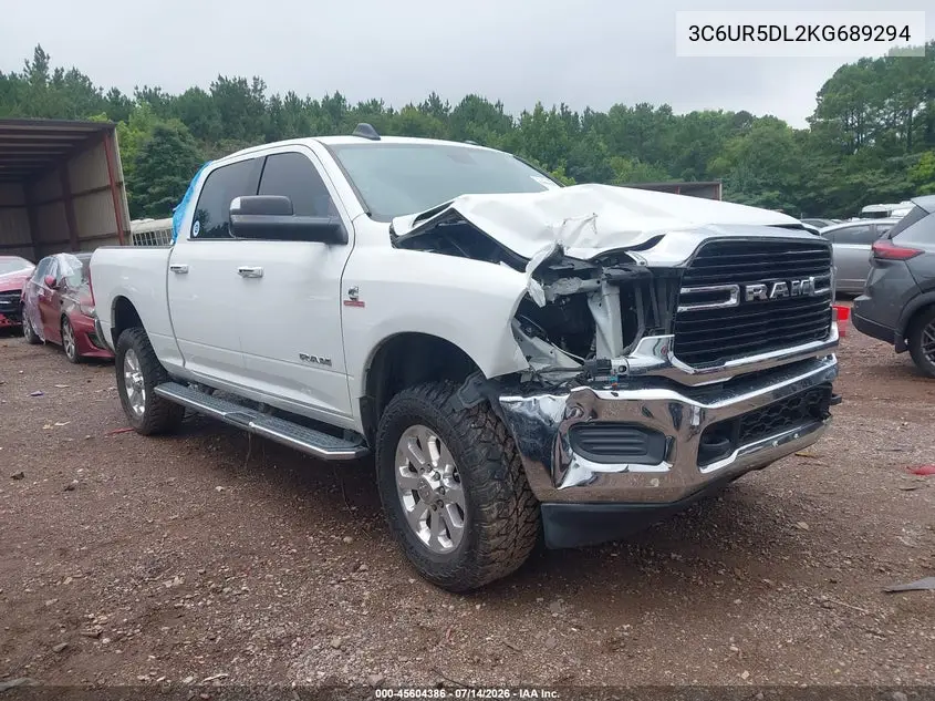 2019 Ram 2500 Big Horn 4X4 6'4 Box VIN: 3C6UR5DL2KG689294 Lot: 45604386