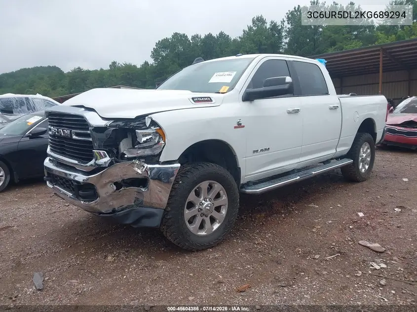 2019 Ram 2500 Big Horn 4X4 6'4 Box VIN: 3C6UR5DL2KG689294 Lot: 45604386