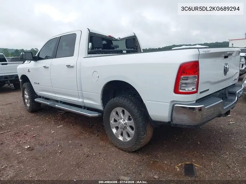 2019 Ram 2500 Big Horn 4X4 6'4 Box VIN: 3C6UR5DL2KG689294 Lot: 45604386