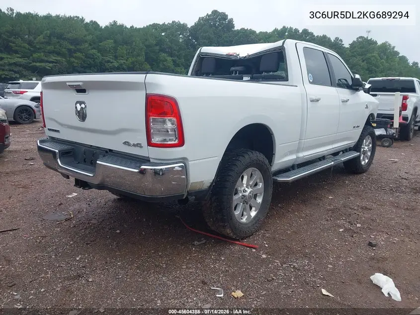 2019 Ram 2500 Big Horn 4X4 6'4 Box VIN: 3C6UR5DL2KG689294 Lot: 45604386