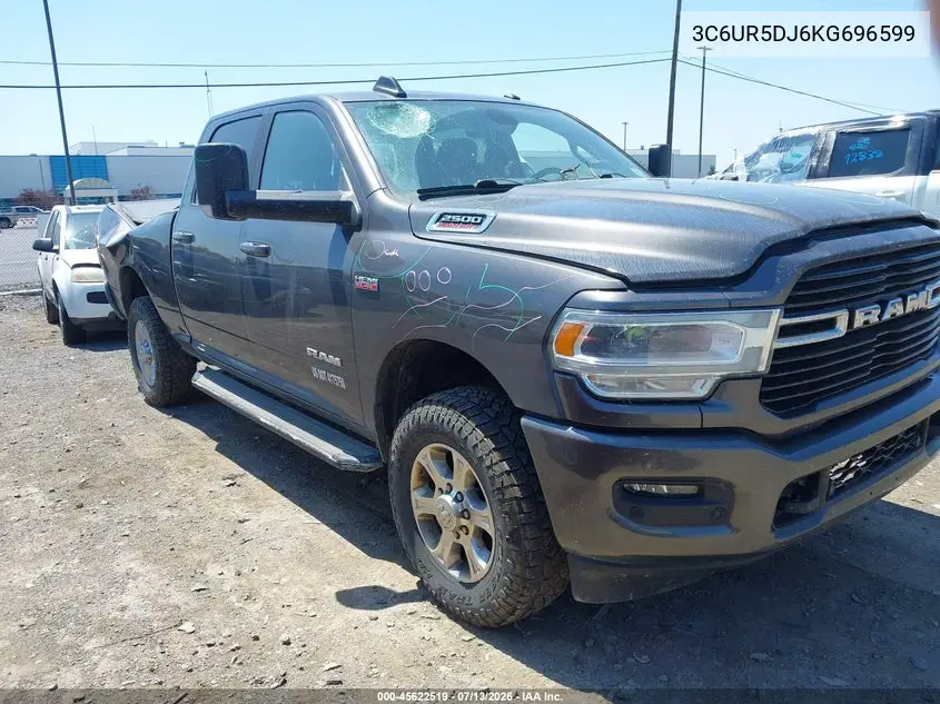 2019 Ram 2500 Big Horn 4X4 6'4 Box VIN: 3C6UR5DJ6KG696599 Lot: 45622519