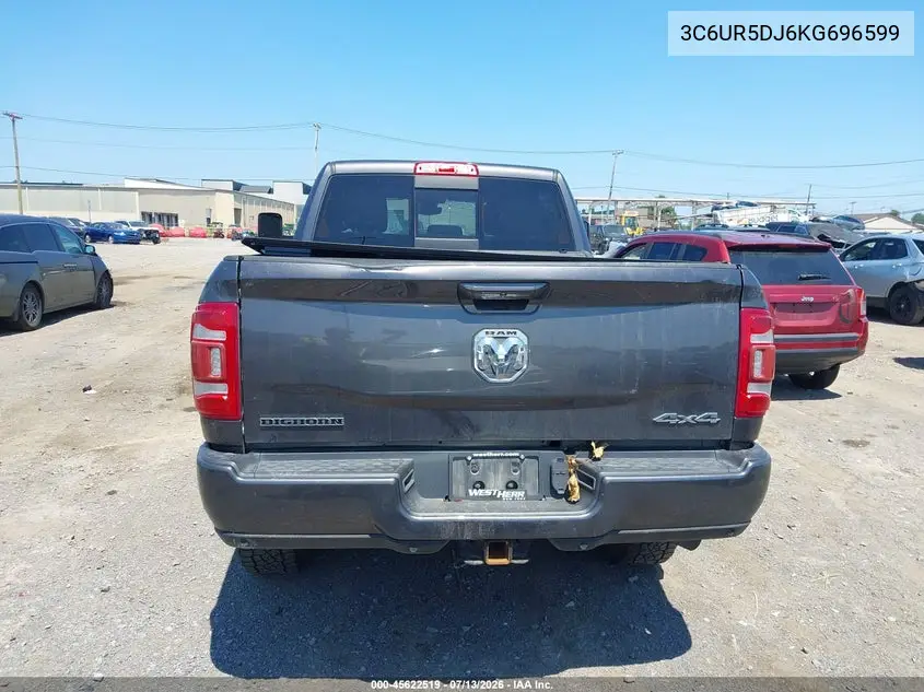 2019 Ram 2500 Big Horn 4X4 6'4 Box VIN: 3C6UR5DJ6KG696599 Lot: 45622519