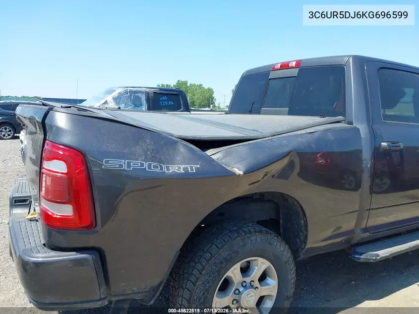 2019 Ram 2500 Big Horn 4X4 6'4 Box VIN: 3C6UR5DJ6KG696599 Lot: 45622519