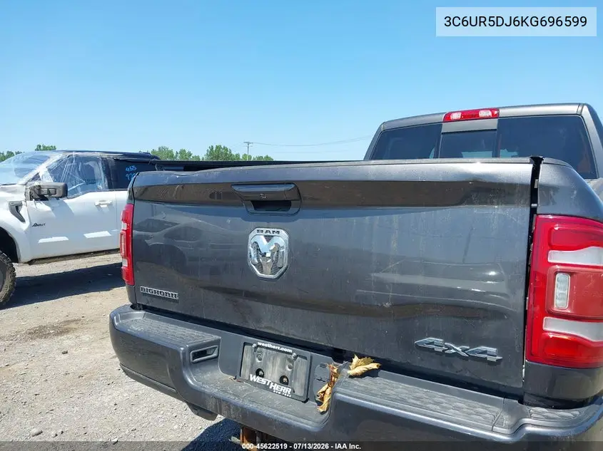 2019 Ram 2500 Big Horn 4X4 6'4 Box VIN: 3C6UR5DJ6KG696599 Lot: 45622519