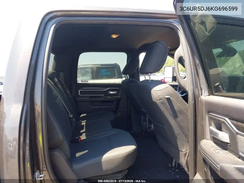 2019 Ram 2500 Big Horn 4X4 6'4 Box VIN: 3C6UR5DJ6KG696599 Lot: 45622519