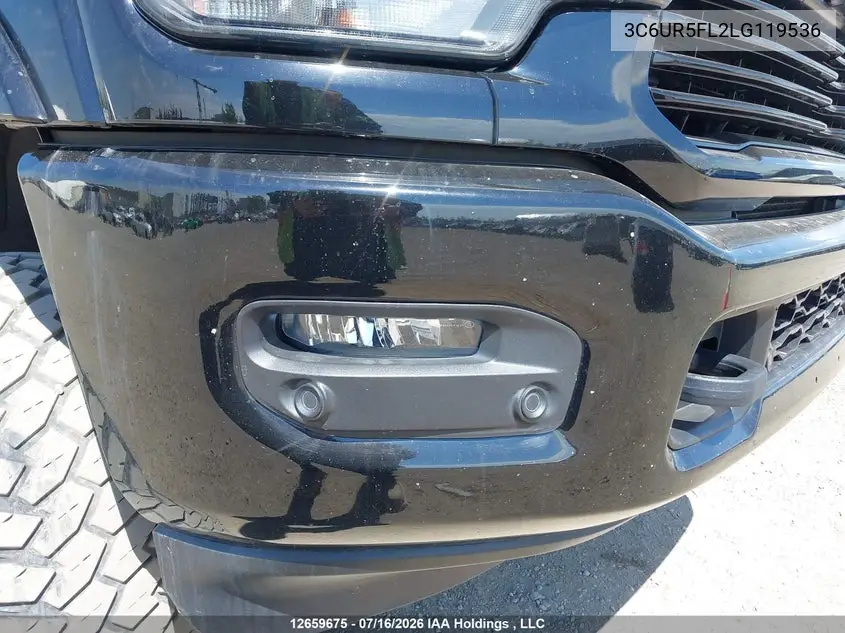 2020 Ram 2500 Laramie VIN: 3C6UR5FL2LG119536 Lot: 12659675
