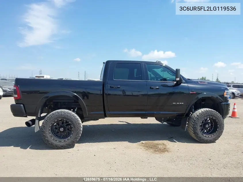 2020 Ram 2500 Laramie VIN: 3C6UR5FL2LG119536 Lot: 12659675