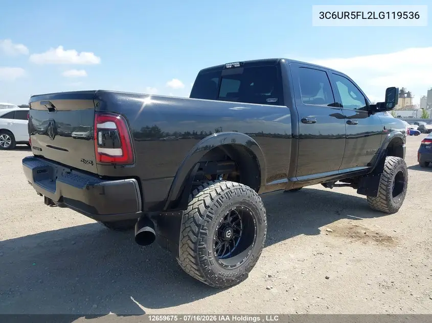 2020 Ram 2500 Laramie VIN: 3C6UR5FL2LG119536 Lot: 12659675