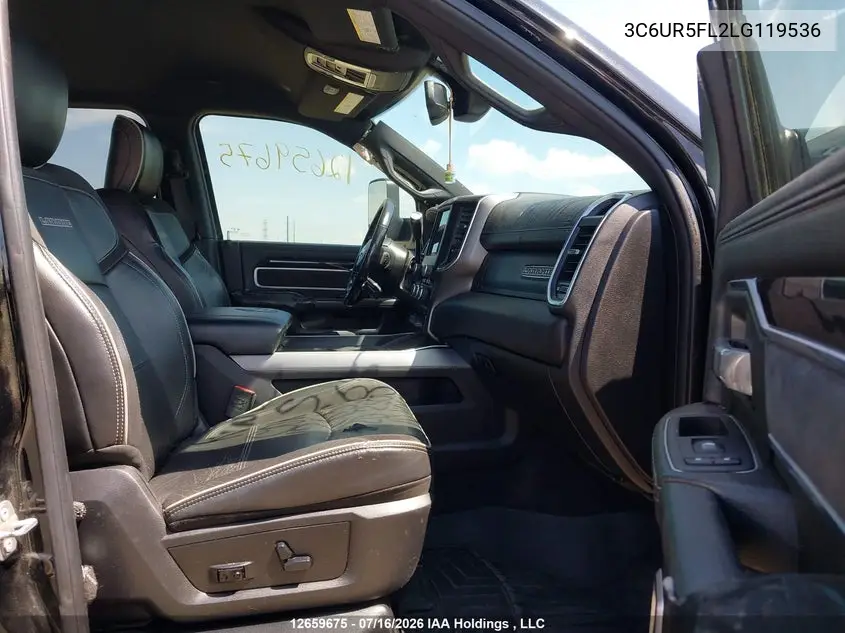 2020 Ram 2500 Laramie VIN: 3C6UR5FL2LG119536 Lot: 12659675