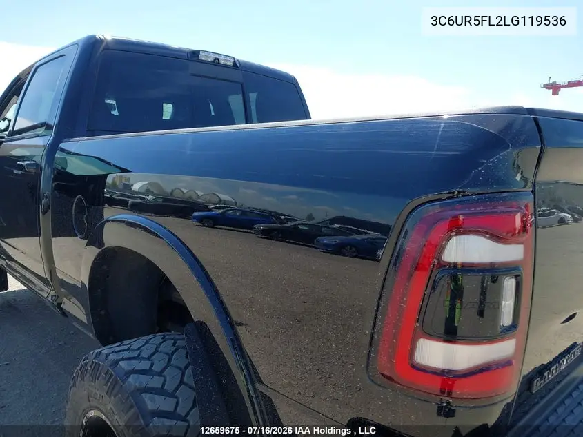 2020 Ram 2500 Laramie VIN: 3C6UR5FL2LG119536 Lot: 12659675