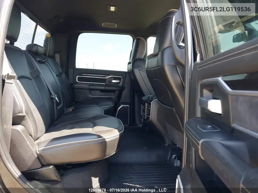2020 Ram 2500 Laramie VIN: 3C6UR5FL2LG119536 Lot: 12659675