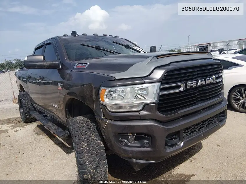2020 Ram 2500 Big Horn 4X4 6'4 Box VIN: 3C6UR5DL0LG200070 Lot: 45654578