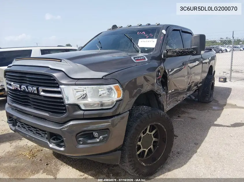 2020 Ram 2500 Big Horn 4X4 6'4 Box VIN: 3C6UR5DL0LG200070 Lot: 45654578