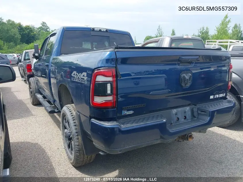 2021 Ram 2500 Big Horn VIN: 3C6UR5DL5MG557309 Lot: 12573240