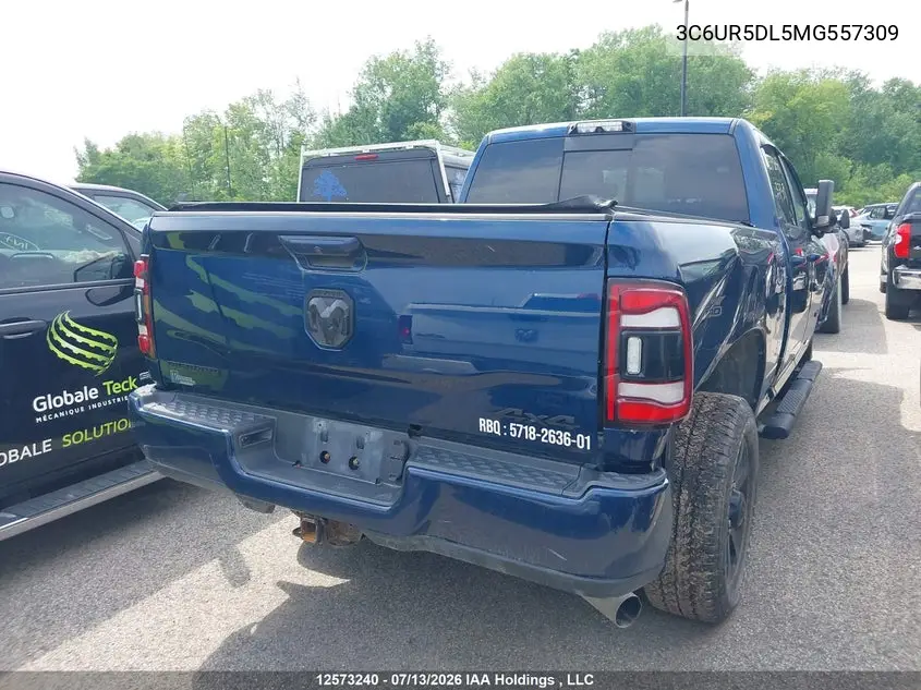 2021 Ram 2500 Big Horn VIN: 3C6UR5DL5MG557309 Lot: 12573240