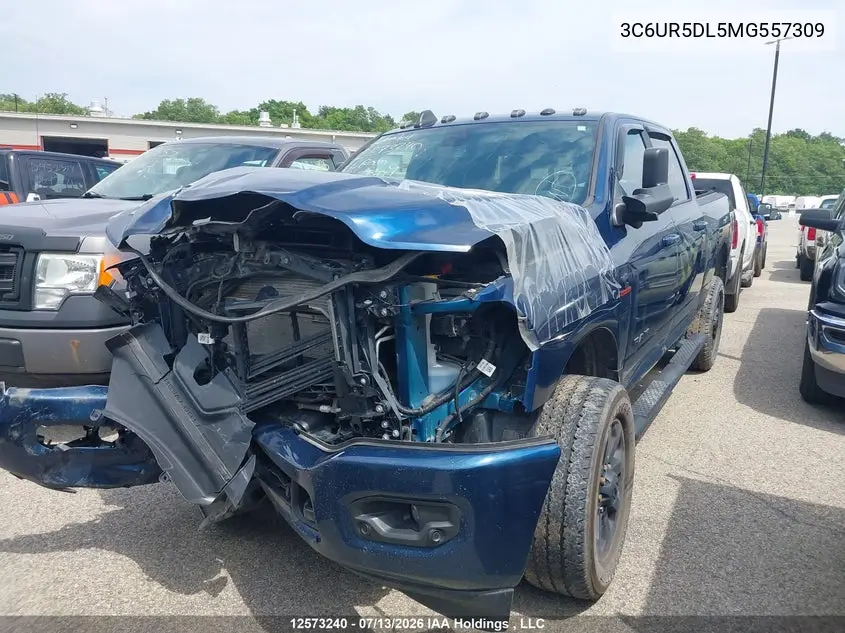 2021 Ram 2500 Big Horn VIN: 3C6UR5DL5MG557309 Lot: 12573240