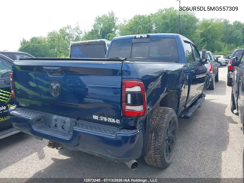2021 Ram 2500 Big Horn VIN: 3C6UR5DL5MG557309 Lot: 12573240