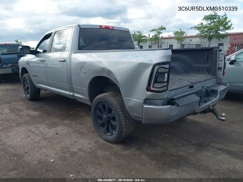 2021 Ram 2500 Big Horn 4X4 6'4 Box VIN: 3C6UR5DLXMG510339 Lot: 45369277