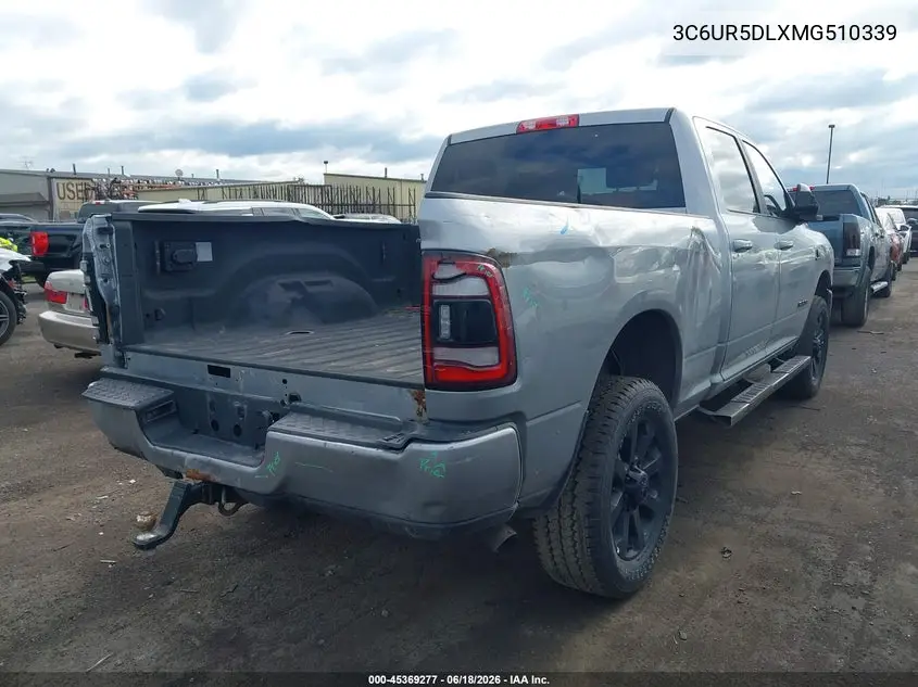 2021 Ram 2500 Big Horn 4X4 6'4 Box VIN: 3C6UR5DLXMG510339 Lot: 45369277
