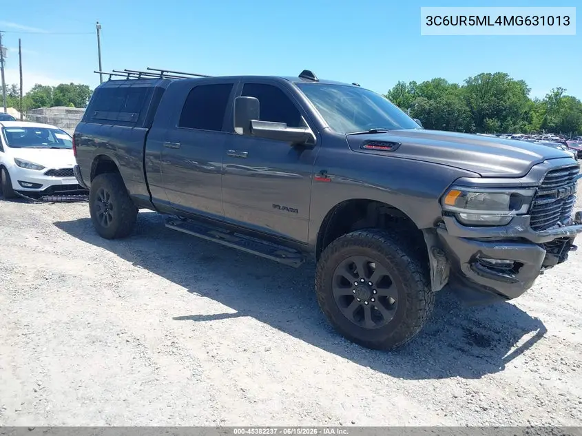 2021 Ram 2500 Big Horn 4X4 6'4' Box VIN: 3C6UR5ML4MG631013 Lot: 45382237