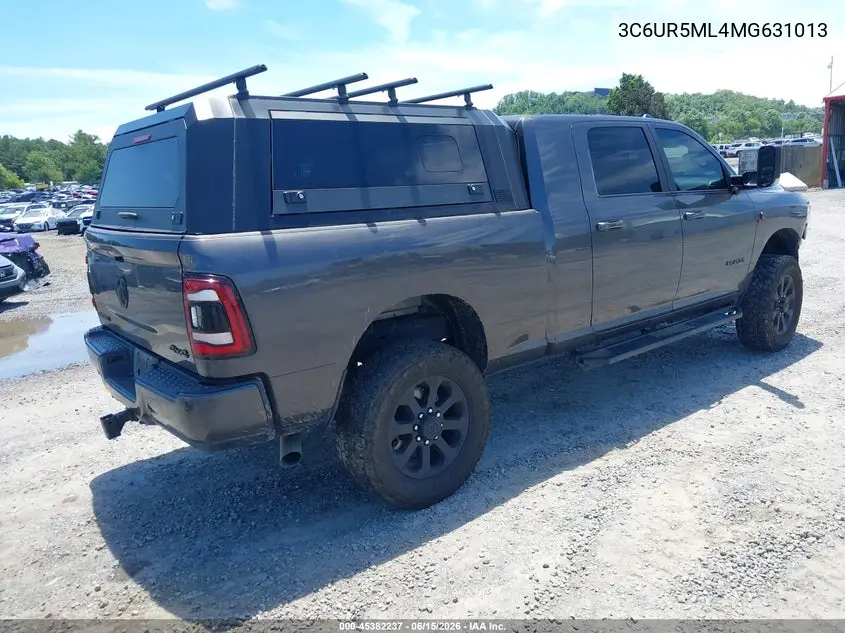 2021 Ram 2500 Big Horn 4X4 6'4' Box VIN: 3C6UR5ML4MG631013 Lot: 45382237