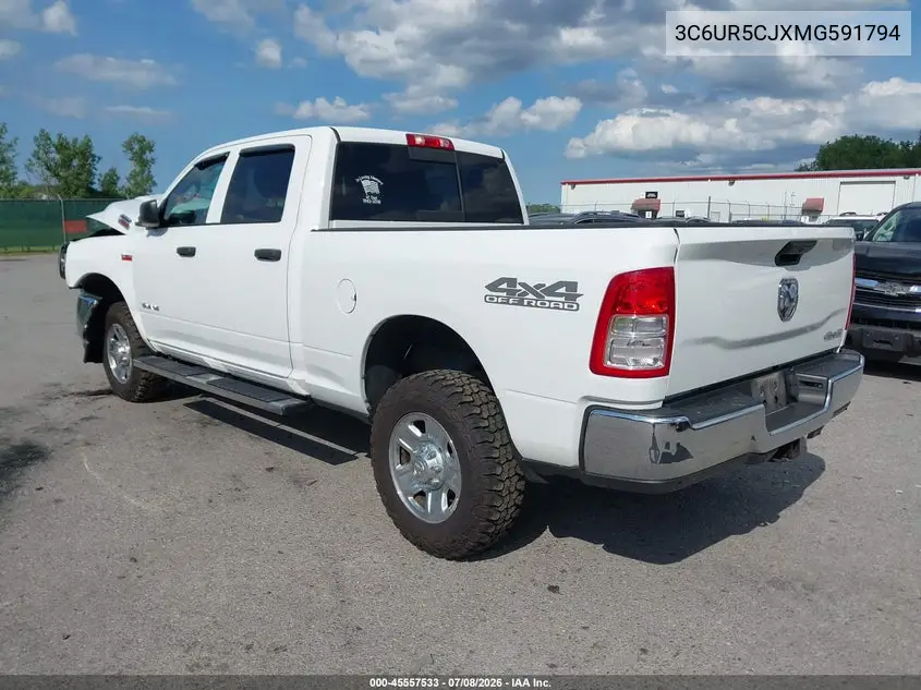 2021 Ram 2500 Tradesman 4X4 6'4 Box VIN: 3C6UR5CJXMG591794 Lot: 45557533