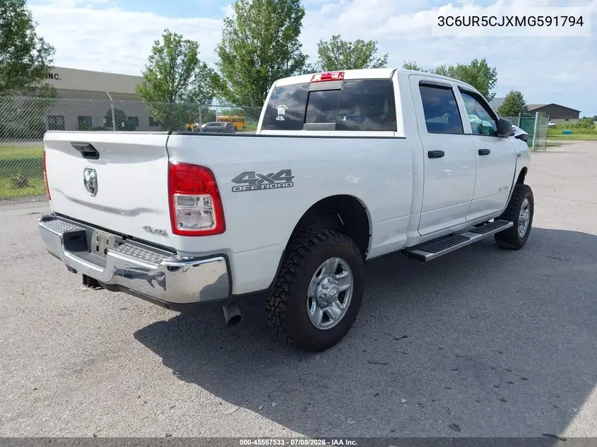 2021 Ram 2500 Tradesman 4X4 6'4 Box VIN: 3C6UR5CJXMG591794 Lot: 45557533