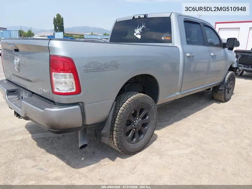 2021 Ram 2500 Big Horn 4X4 6'4 Box VIN: 3C6UR5DL2MG510948 Lot: 45641526