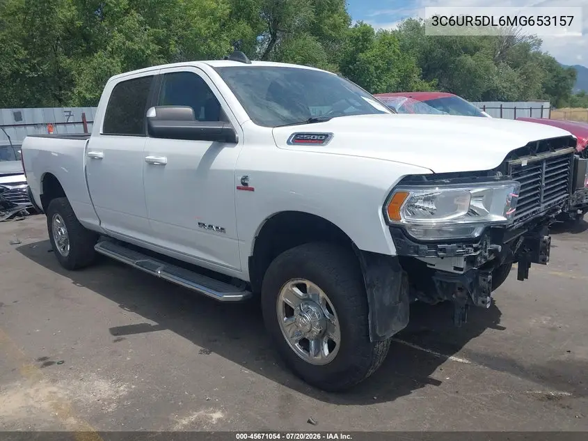 2021 Ram 2500 Big Horn 4X4 6'4 Box VIN: 3C6UR5DL6MG653157 Lot: 45671054